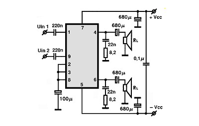 TDA1521,A,B II circuito eletronico